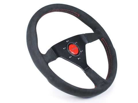 Momo Monte Carlo Steering Wheel - 350mm Black Alcantara Suede